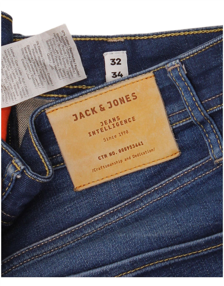 Jack & Jones Ανδρικό Slim Jeans W32 L34 Μπλε βαμβακερό