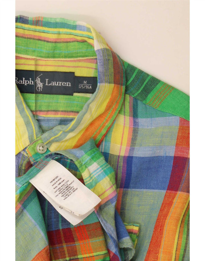 Ανδρικό κοντομάνικο πουκάμισο Ralph Lauren Μεσαίο πολύχρωμο καρό λινό