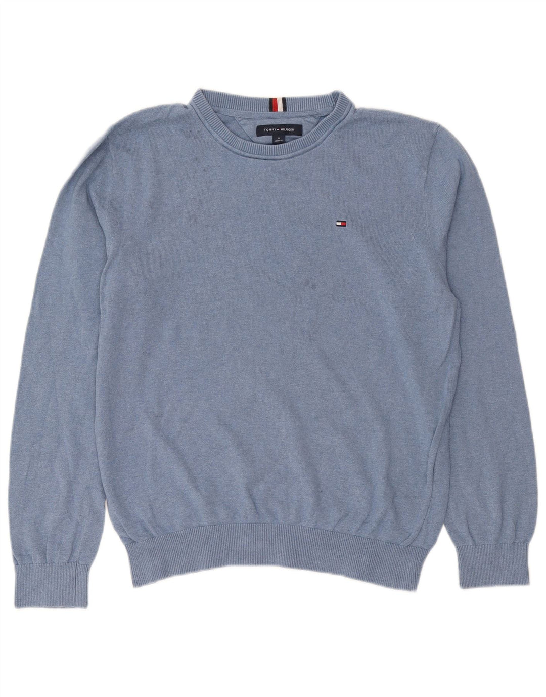 Ανδρικό πουλόβερ με λαιμόκοψη Tommy Hilfiger, μεσαίο βαμβακερό