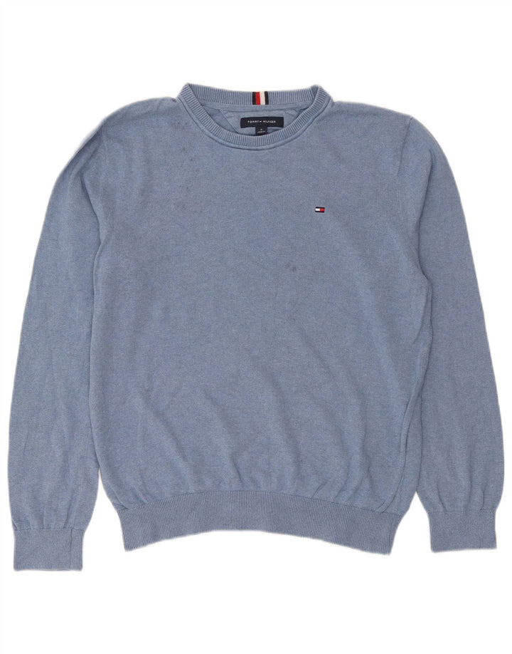 Ανδρικό πουλόβερ με λαιμόκοψη Tommy Hilfiger, μεσαίο βαμβακερό