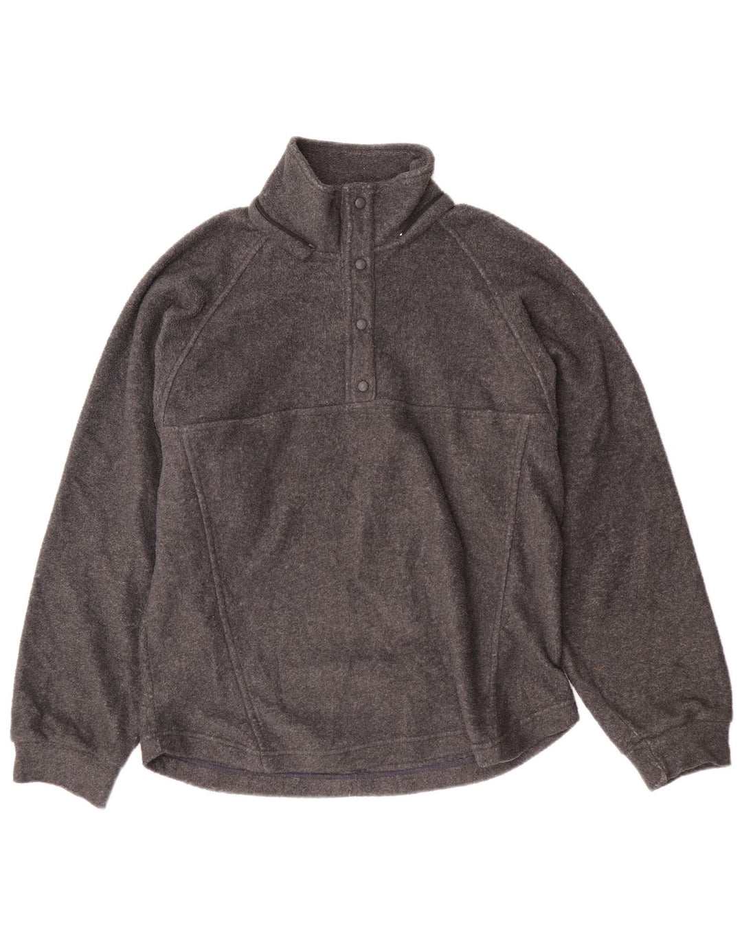 LOTTO Mens Button Neck Fleece Jumper UK 36/38 Small Grey Polyester