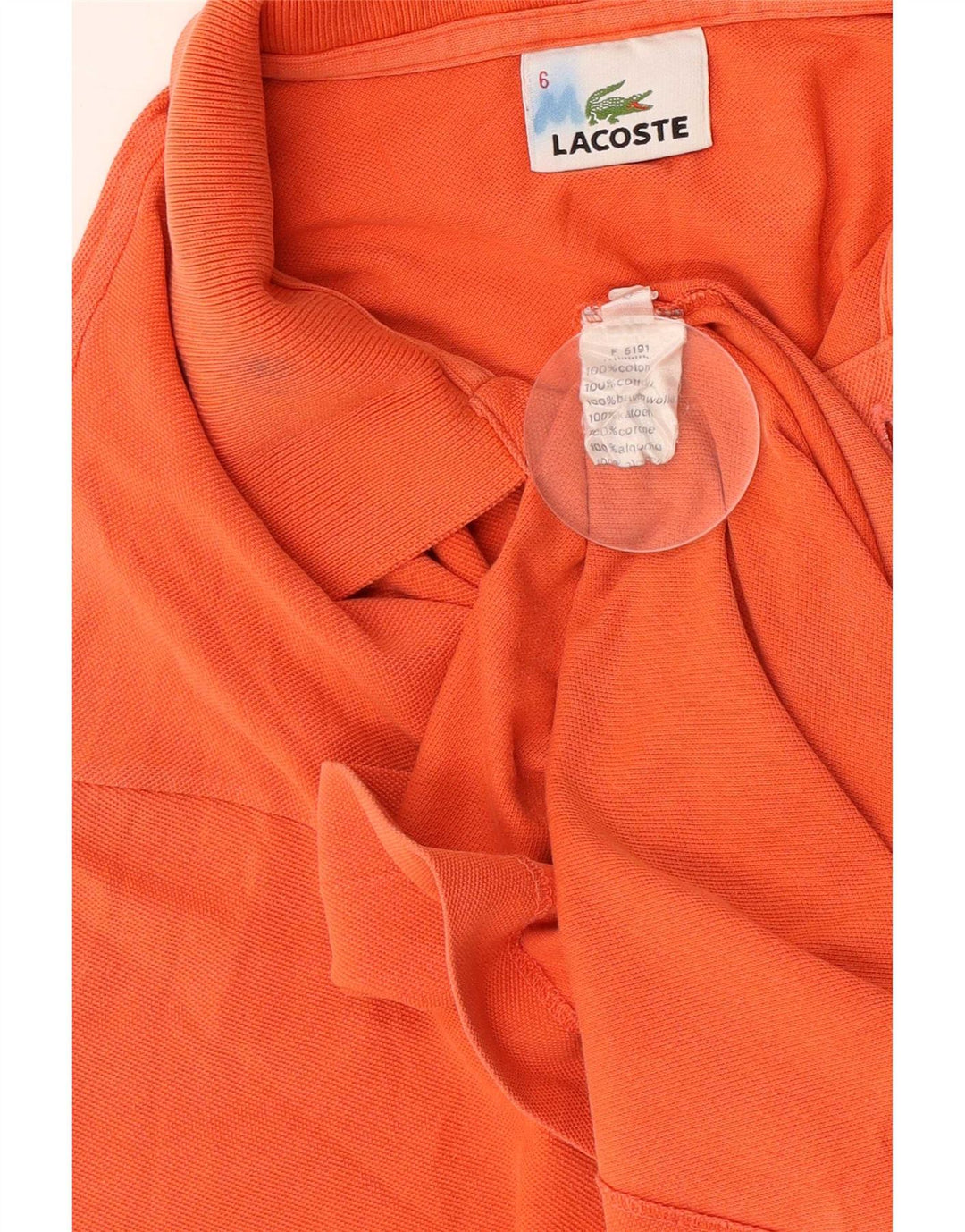 Ανδρικό πουκάμισο πόλο Lacoste, μέγεθος 6 XL, πορτοκαλί βαμβακερό