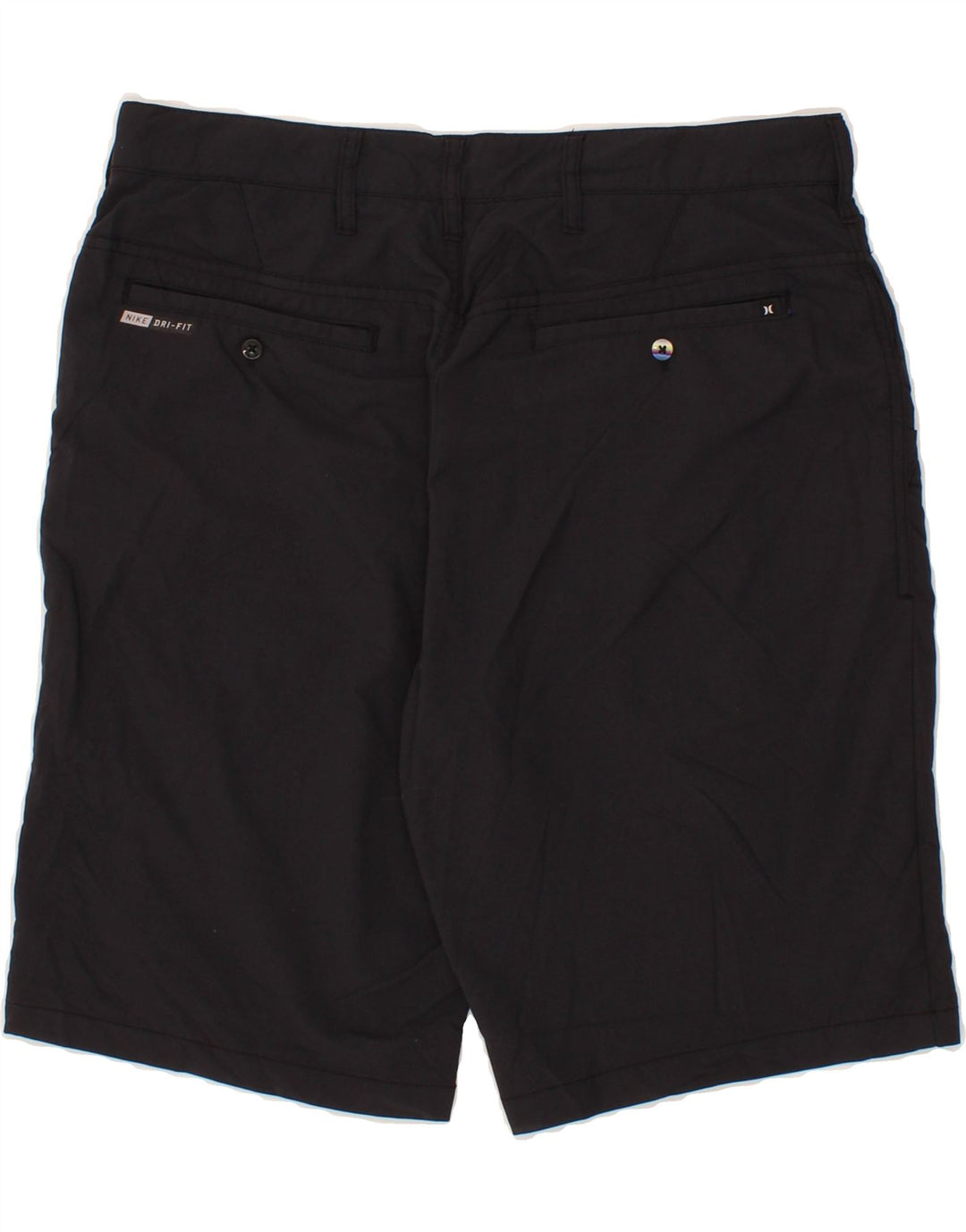 HURLEY Womens Chino Shorts W30 Medium Black Nylon Vintage Hurley and Second-Hand Hurley from Messina Hembry 