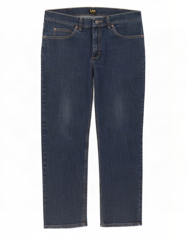 Lee Mens Straight Jeans W36 L29 Blue Cotton