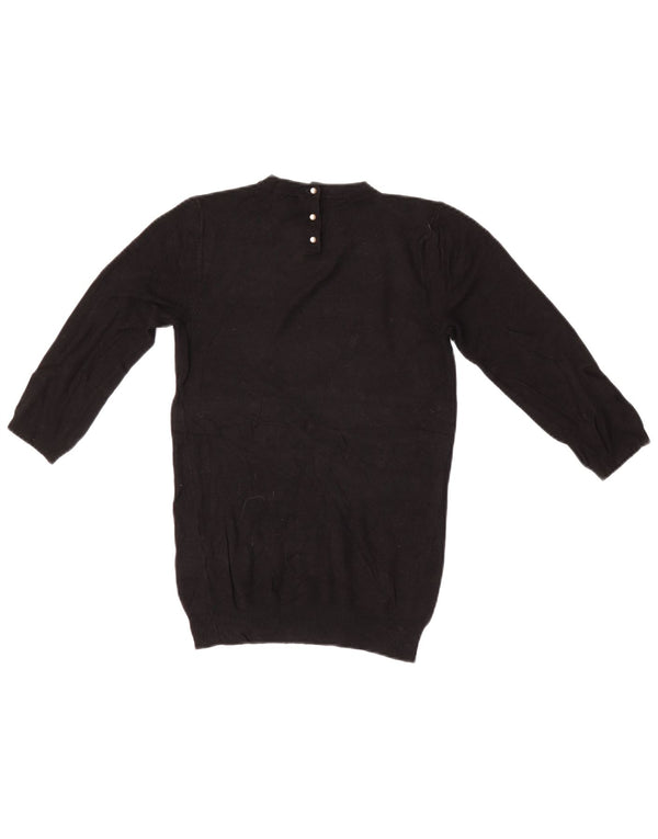 Zara Γυναικείο πουλόβερ με λαιμόκοψη UK 8 Small Black