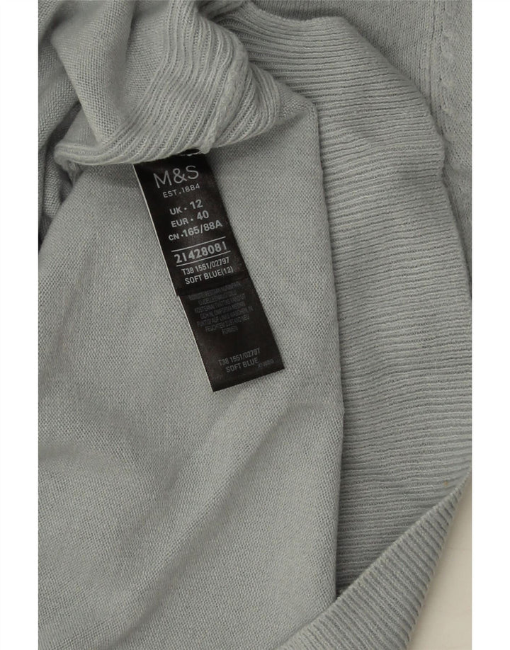 Marks & Spencer Γυναικείο πουλόβερ με λαιμόκοψη UK 12 μεσαίου μπλε ακρυλικό