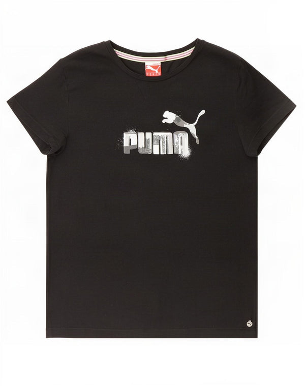 Γυναικείο γραφικό μπλουζάκι Puma Top UK 10 Small Black