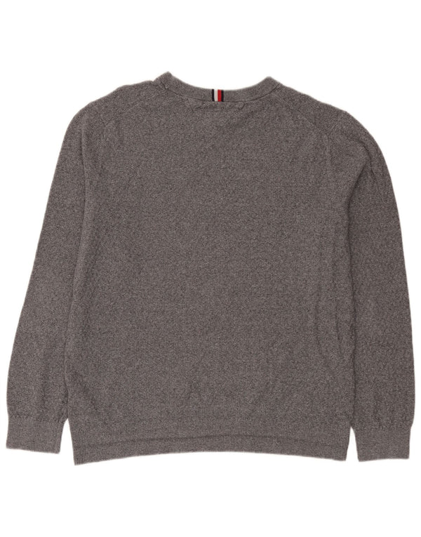 Ανδρικό πουλόβερ Tommy Hilfiger Crew Neck Jumper 3XL Γκρι βαμβακερό