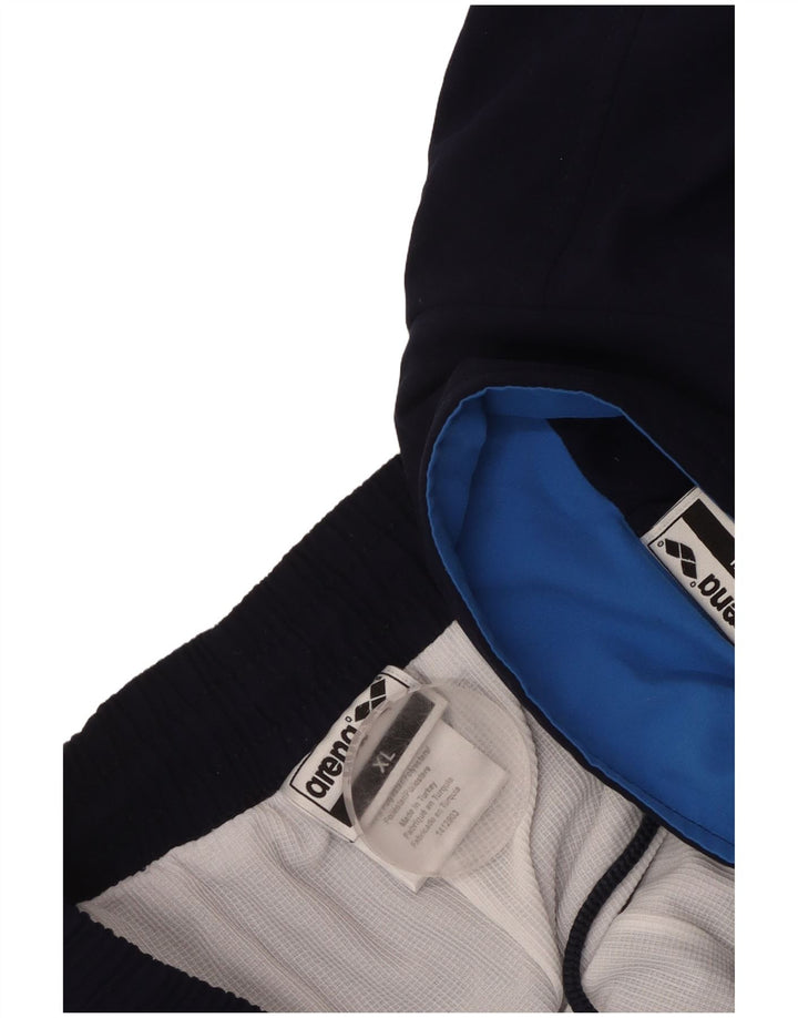 Arena Ανδρικά γραφικά Full Tracksuit XL Navy Blue Colorblock Polyester