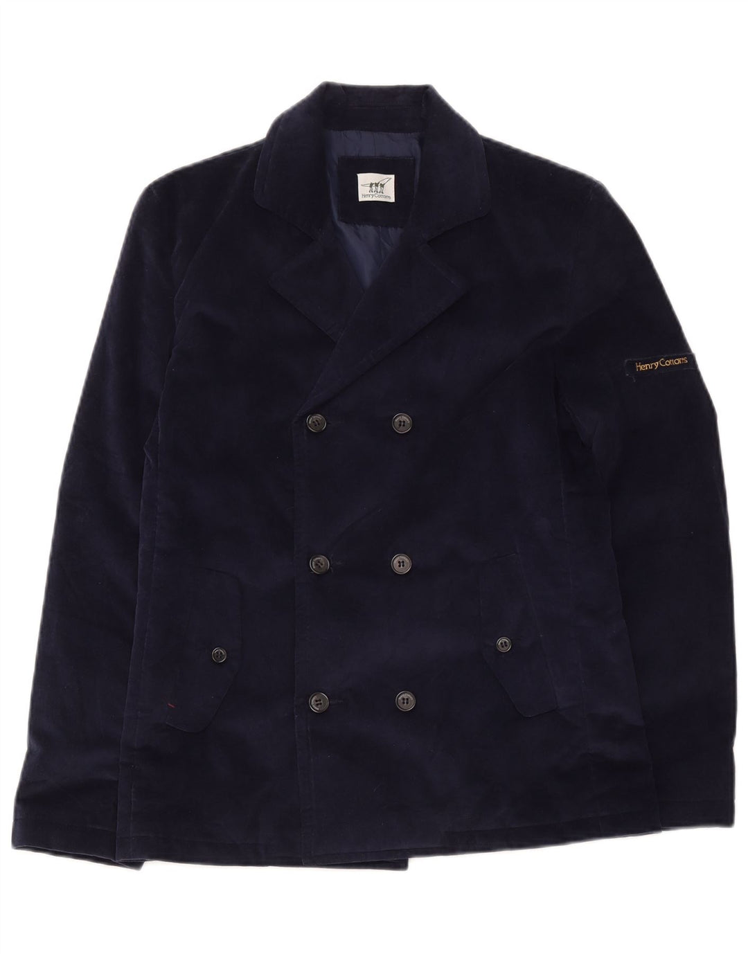 Henry Cottons Boys Pea Coat 13-14 Years Navy Blue Cotton
