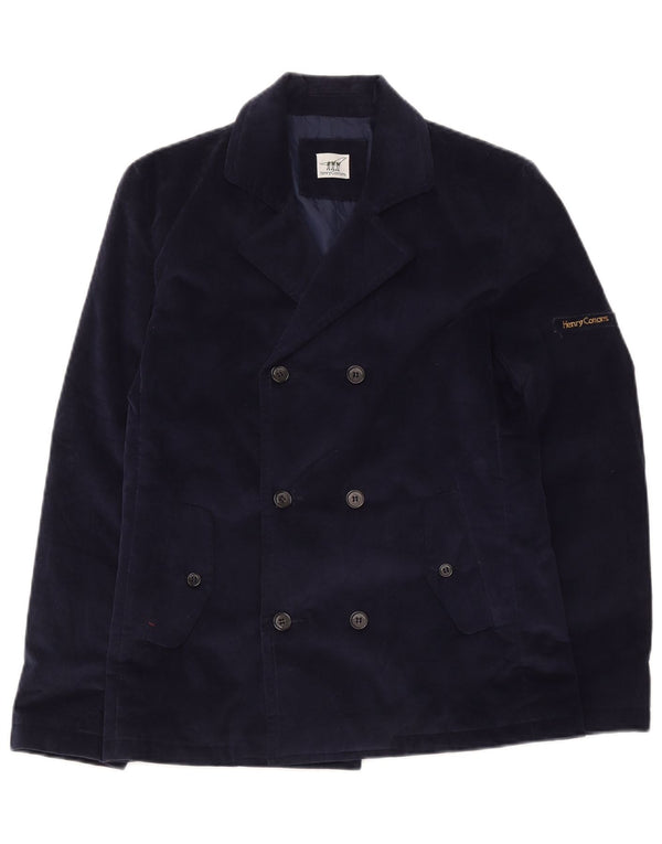 Henry Cottons Boys Pea Coat 13-14 Years Navy Blue Cotton