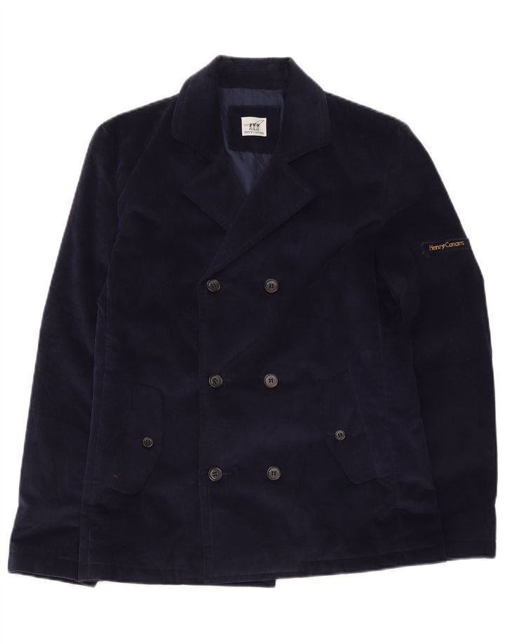 Henry Cottons Boys Pea Coat 13-14 Years Navy Blue Cotton