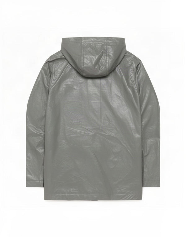 Topshop Γυναικείο μπουφάν βροχής με κουκούλα UK 8 Small Grey Polyester