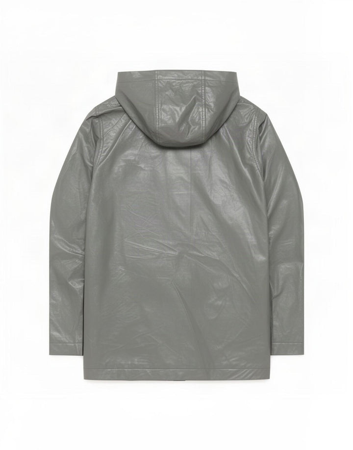 Topshop Γυναικείο μπουφάν βροχής με κουκούλα UK 8 Small Grey Polyester