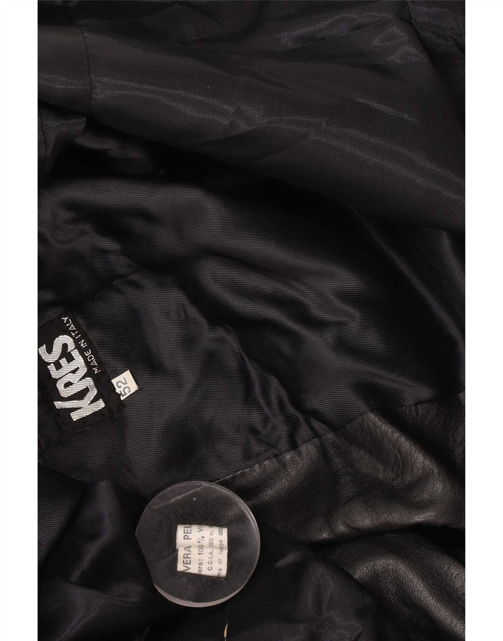 Vintage Ανδρικό Δερμάτινο Μπουφάν Blazer IT 52 XL Μαύρο