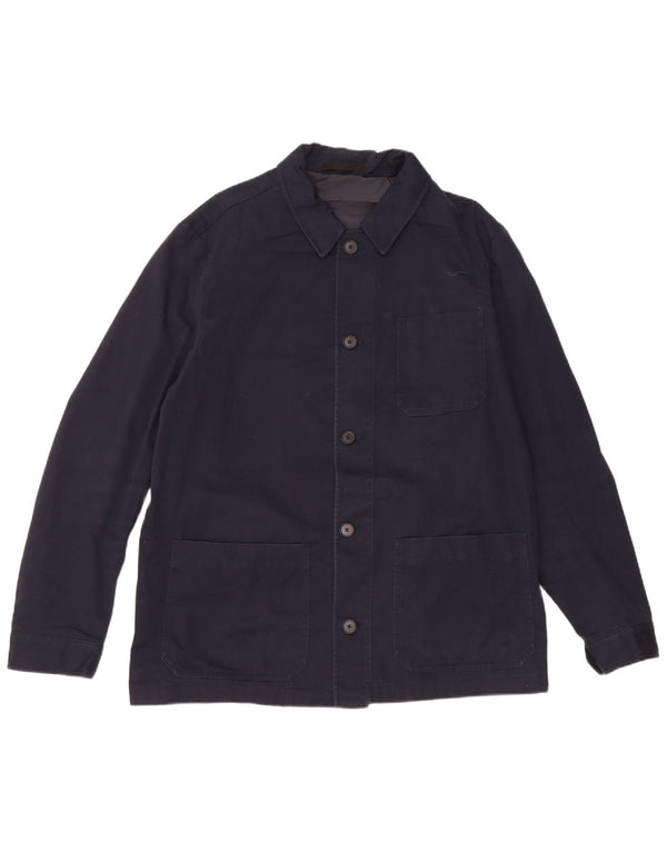 Massimo Dutti Ανδρικό Utility Jacket UK 40 Large Navy Blue Cotton
