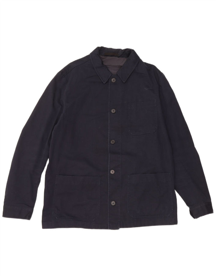 Massimo Dutti Ανδρικό Utility Jacket UK 40 Large Navy Blue Cotton