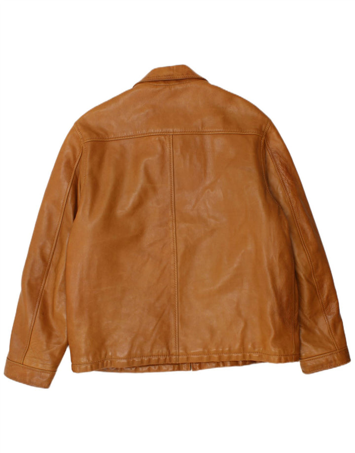 Vintage Ανδρικό Δερμάτινο Μπουφάν UK 40 Large Brown Δερμάτινο