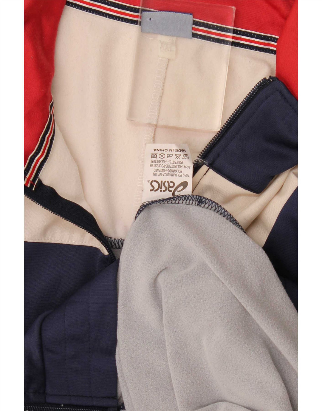 Ανδρική φόρμα γυμναστικής γραφικής Asics Top Jacket 2XL Navy Blue Colorblock Polyamide
