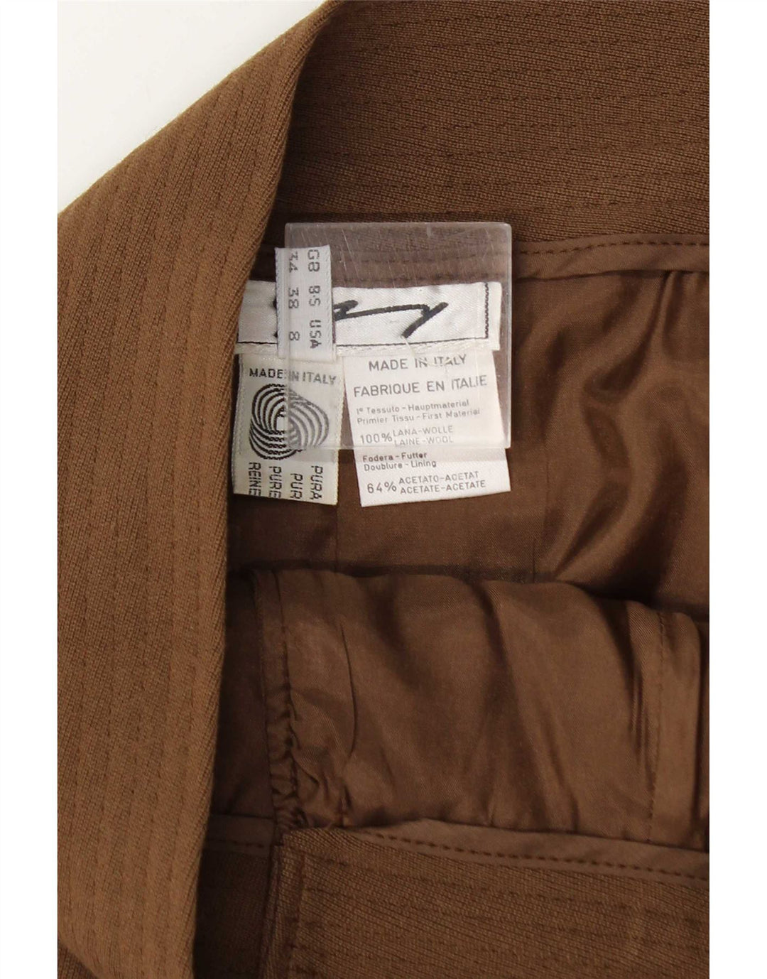 Vintage Γυναικεία Wrap Φούστα US 8 Medium W25 Καφέ μαλλί