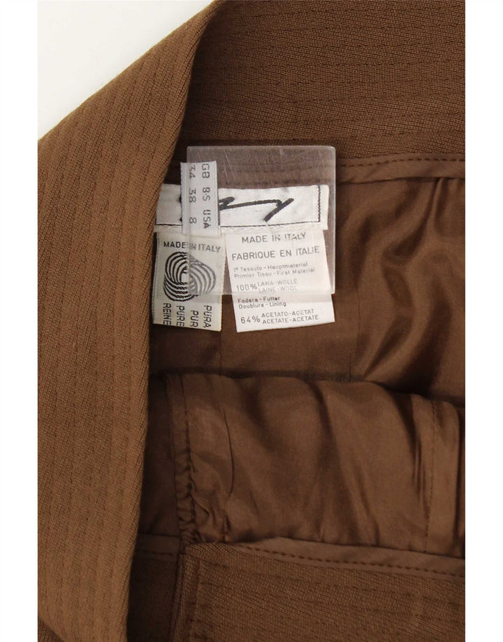 Vintage Γυναικεία Wrap Φούστα US 8 Medium W25 Καφέ μαλλί