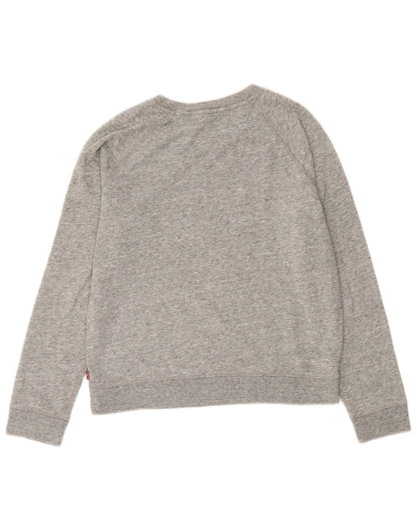 Γυναικείο γραφικό φούτερ Levi's Jumper UK 14 Medium Grey Flecked