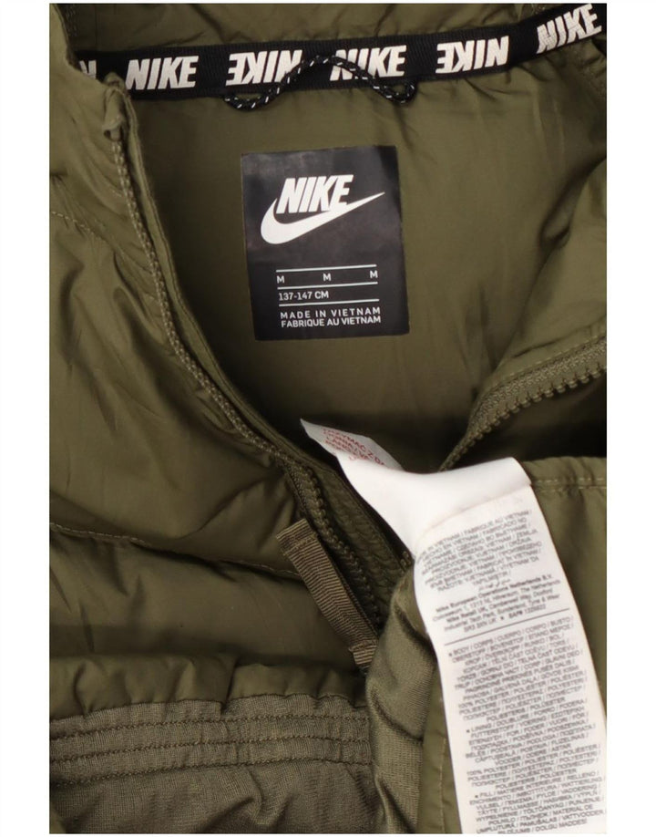 Μπουφάν Nike Boys με κουκούλα με επένδυση 10-11 ετών Medium Khaki Polyester