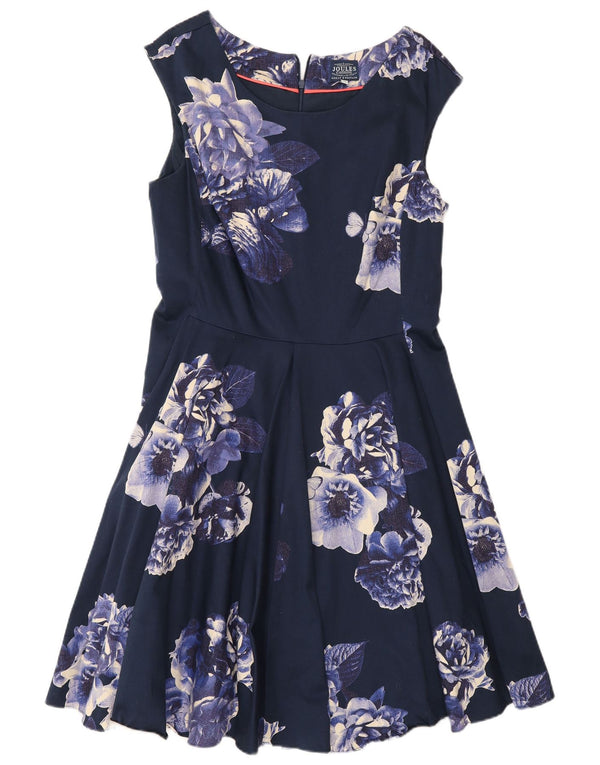 Joules Γυναικείο φόρεμα A-Line UK 12 Medium Navy Blue Floral Βαμβακερό