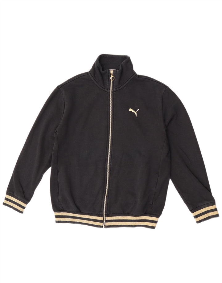 Puma Γυναικεία αθλητική φόρμα Top Jacket UK 14 Medium Black Cotton