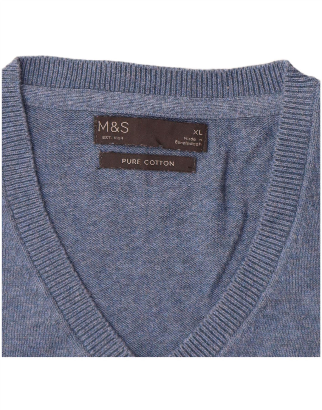 Marks & Spencer Ανδρικό γιλέκο Tank Top XL Blue Cotton