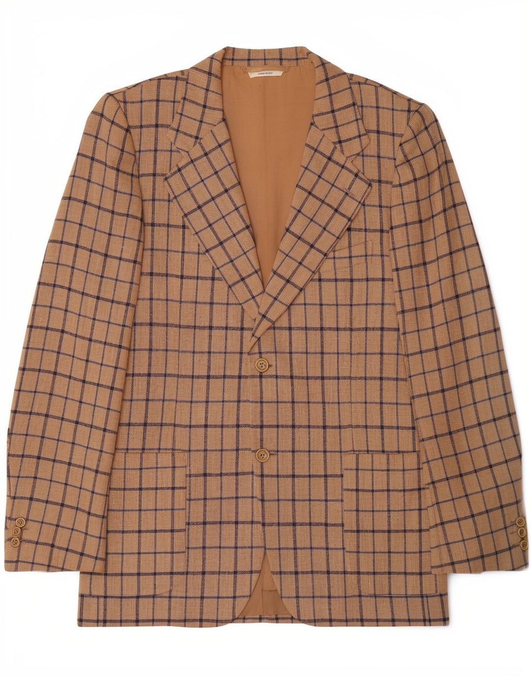 Cerruti 1881 Ανδρικό σακάκι με 2 κουμπιά μπλέιζερ IT 54 2XL Beige Check Classic