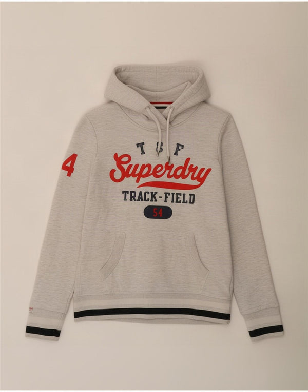 Superdry Γυναικείο Γραφικό Φούτερ UK 6 XS Γκρι βαμβακερό