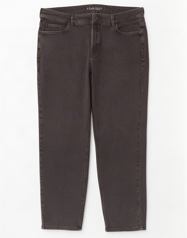 Marks & Spencer Γυναικεία Straight Jeans UK 20 2XL W36 L28 Γκρι βαμβακερό