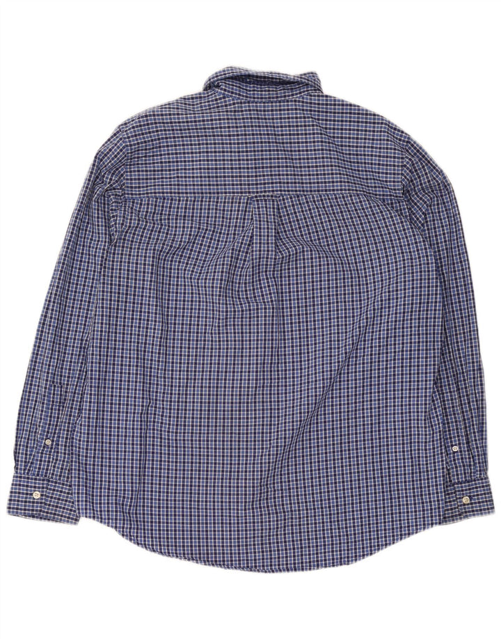 Chaps Ανδρικό πουκάμισο Easy Care Large Blue Check Cotton