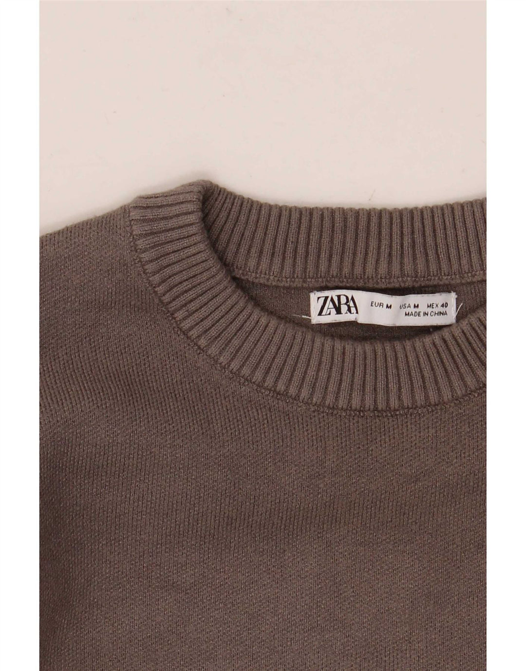 Ανδρικό πουλόβερ Zara Crew Neck Jumper Medium Grey