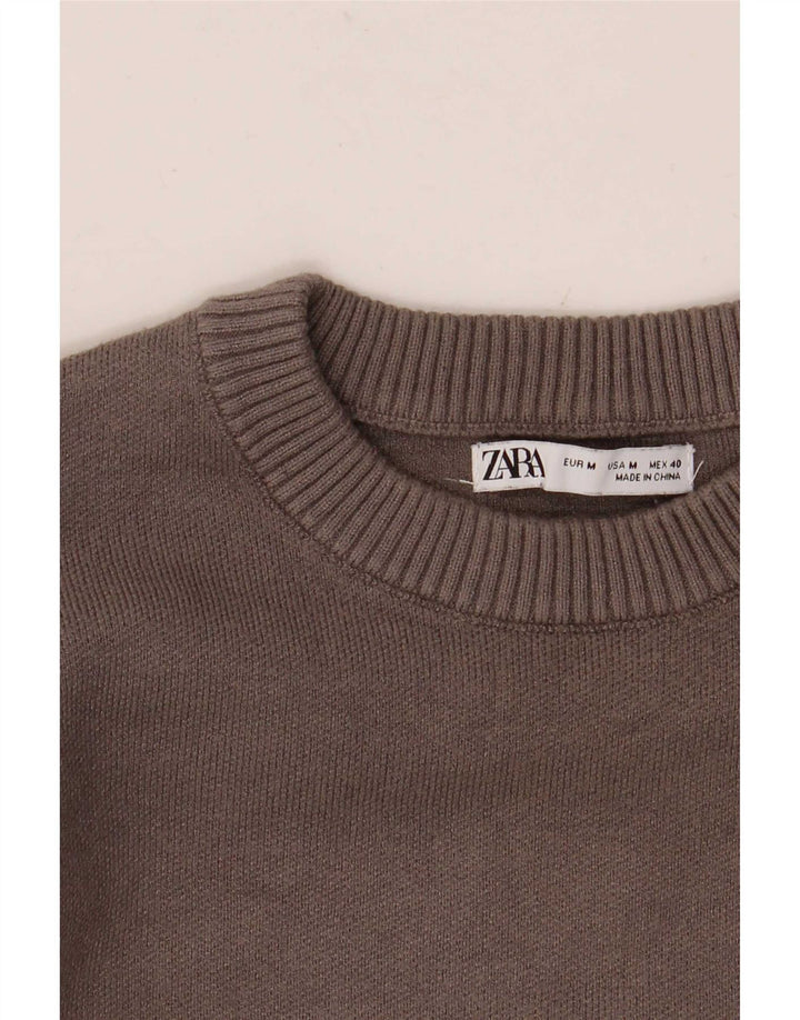 Ανδρικό πουλόβερ Zara Crew Neck Jumper Medium Grey