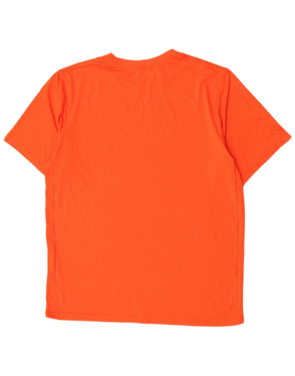 Nike Mens Dri Fit T-Shirt Top Medium Orange Polyester