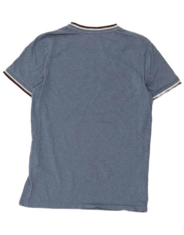 Fred Perry Mens T-Shirt Top Small Blue Cotton