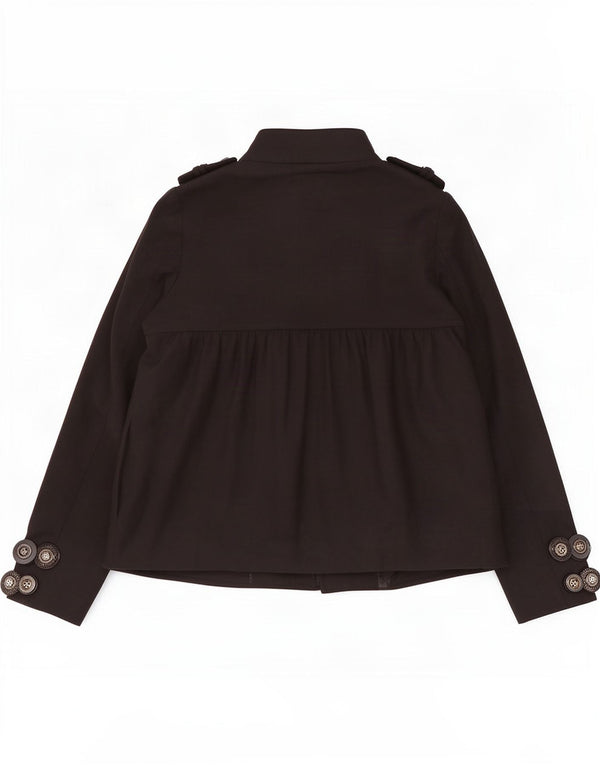 Zara Womens Pea Coat UK 16 Large Black Wool