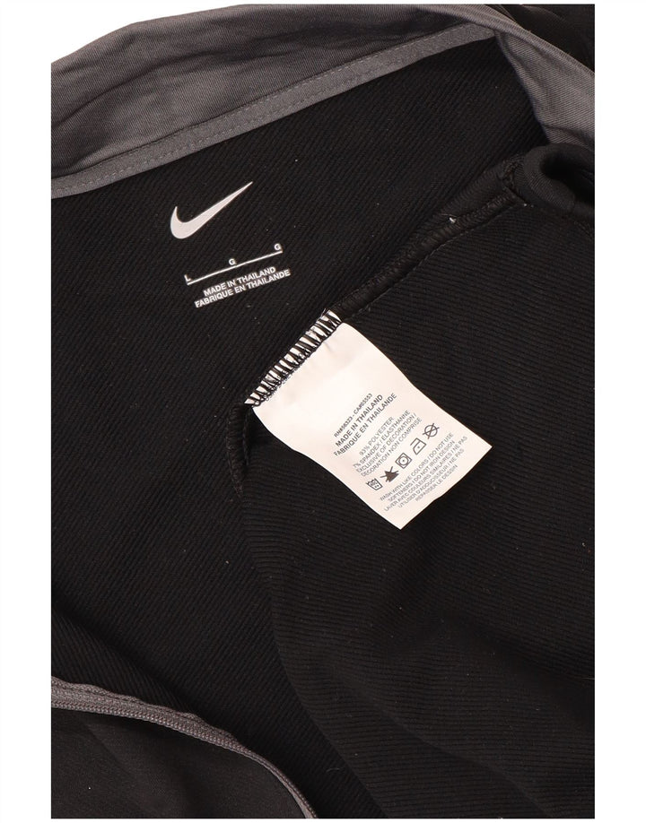 Ανδρική φόρμα πουλόβερ με φερμουάρ NIKE Top Large Μαύρο Πολυεστέρας