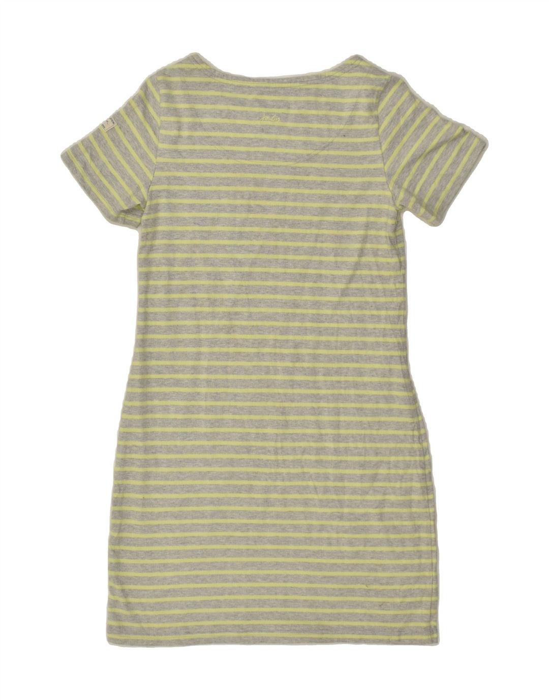 JOULES Womens T-Shirt Dress UK 10 Small  Grey Striped Cotton | Vintage Joules | Thrift | Second-Hand Joules | Used Clothing | Messina Hembry 
