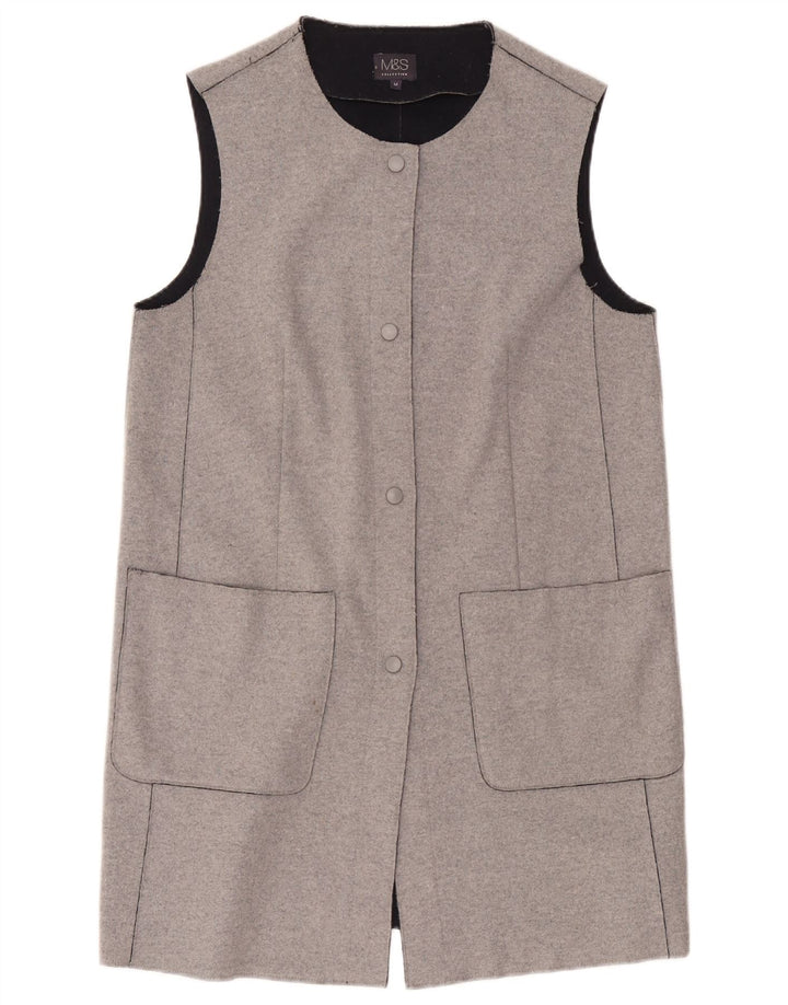 Marks & Spencer Γυναικείο πουλόβερ Longline Cardigan UK 14 Medium Grey
