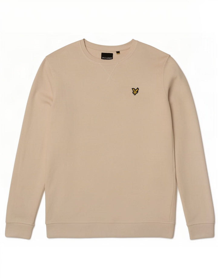 Ανδρικό φούτερ Lyle & Scott Jumper από μεσαίο λευκό βαμβακερό