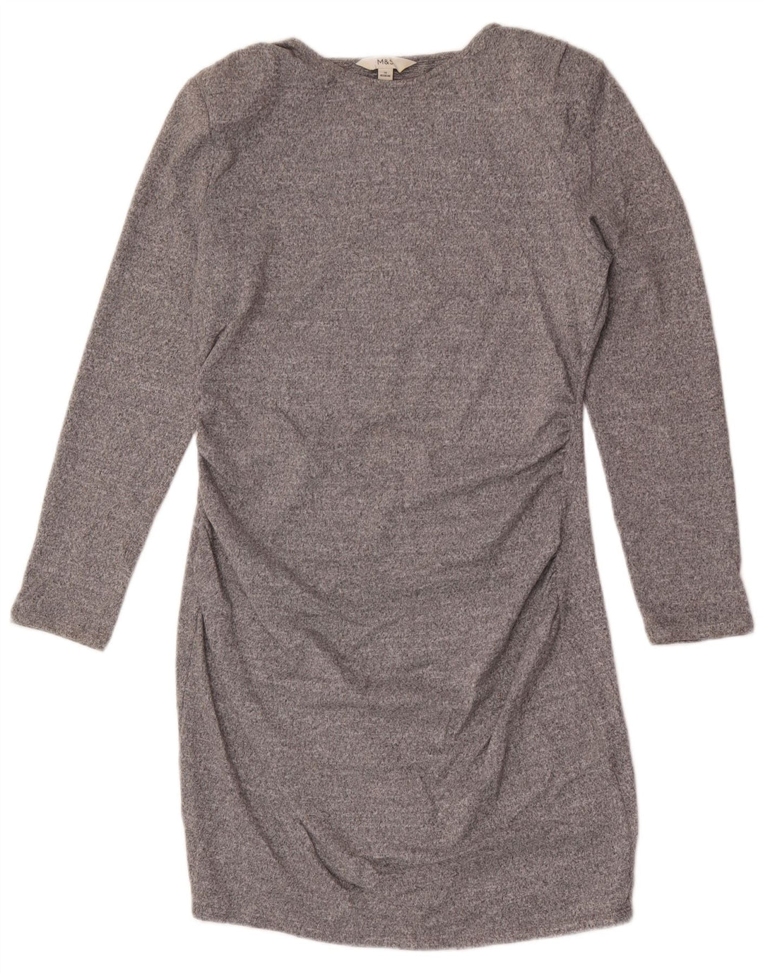 Γυναικείο μακρυμάνικο φόρεμα Marks & Spencer UK 14 σε μεσαίο γκρι φλύκταινα