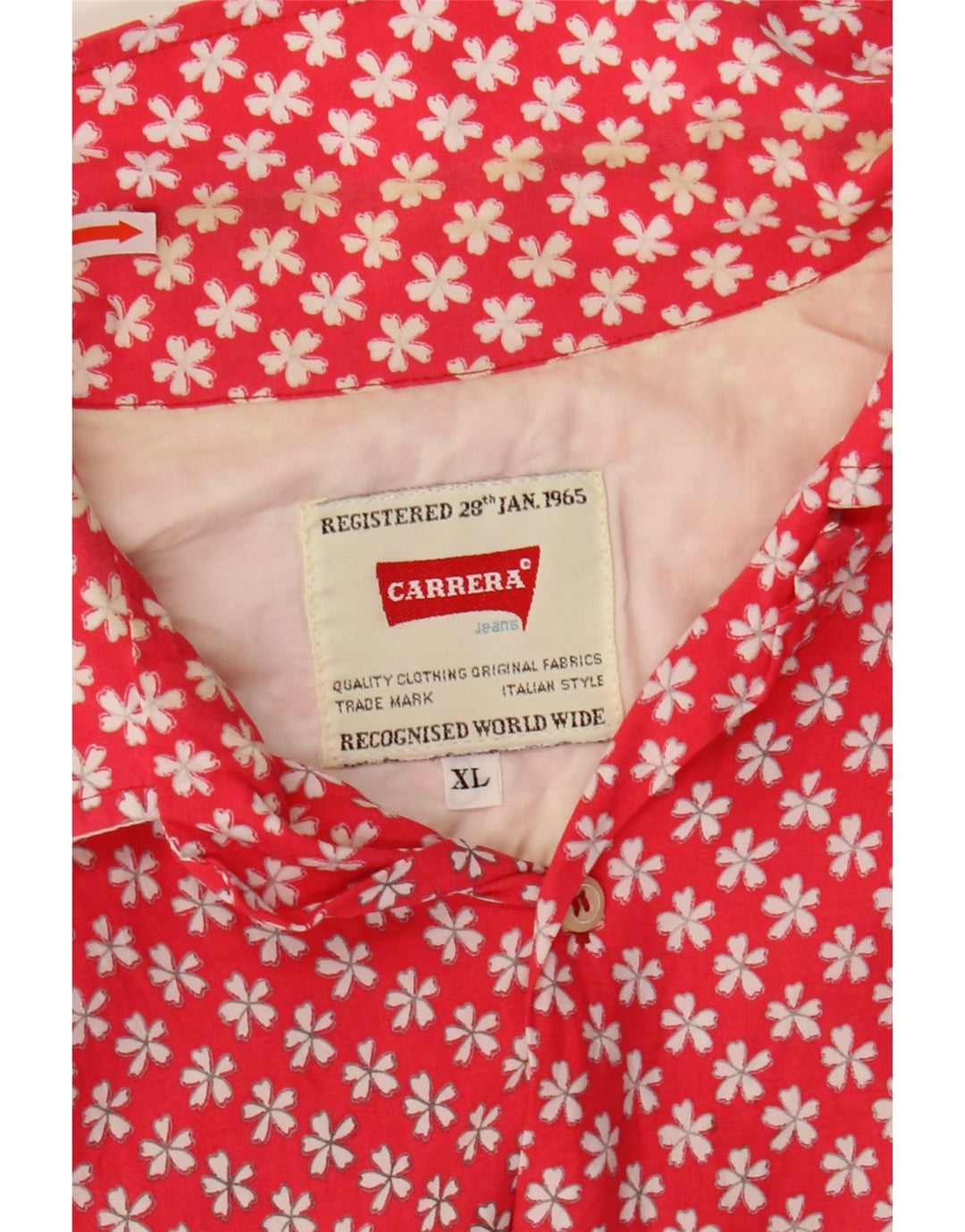 Ανδρικό κοντομάνικο πουκάμισο Carrera XL Red Floral