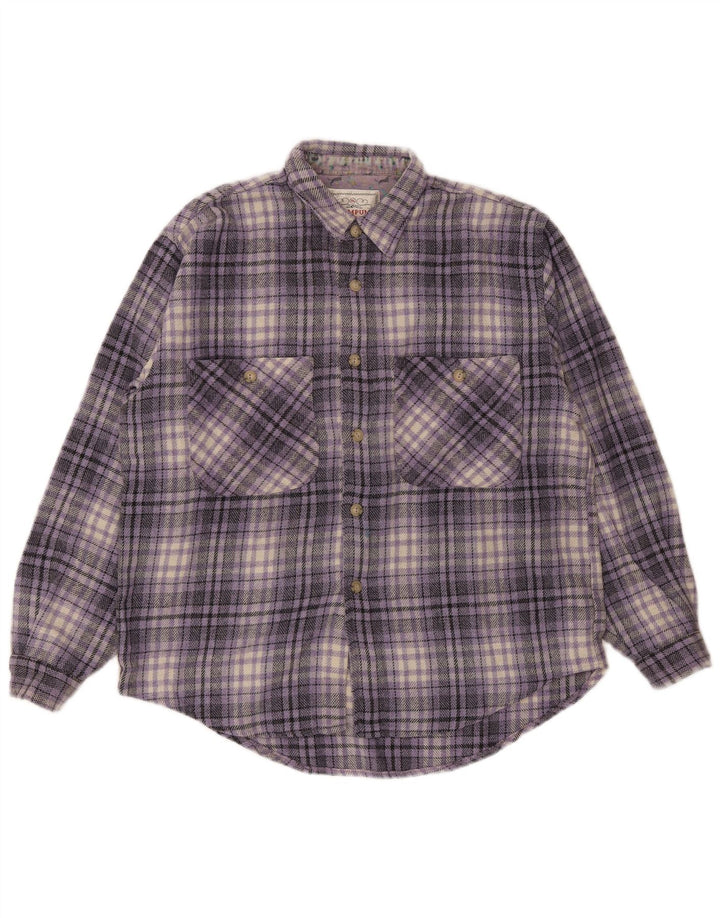 Ανδρικό φανελένιο πουκάμισο Wampum XL Purple Check