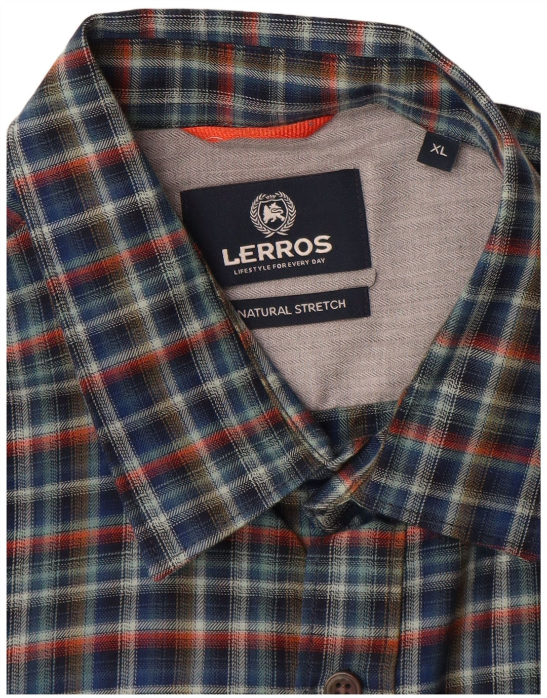Ανδρικό Stretch πουκάμισο Lerros XL Navy Blue Check