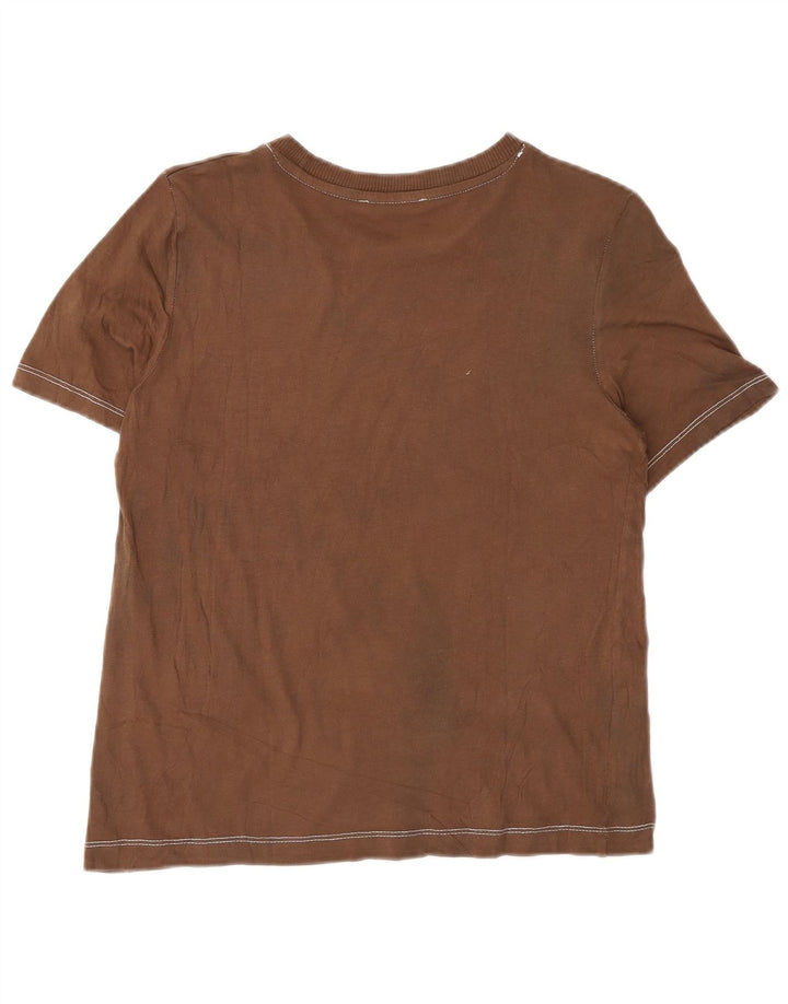 Zara Γυναικείο T-Shirt Top UK 10 Small Brown