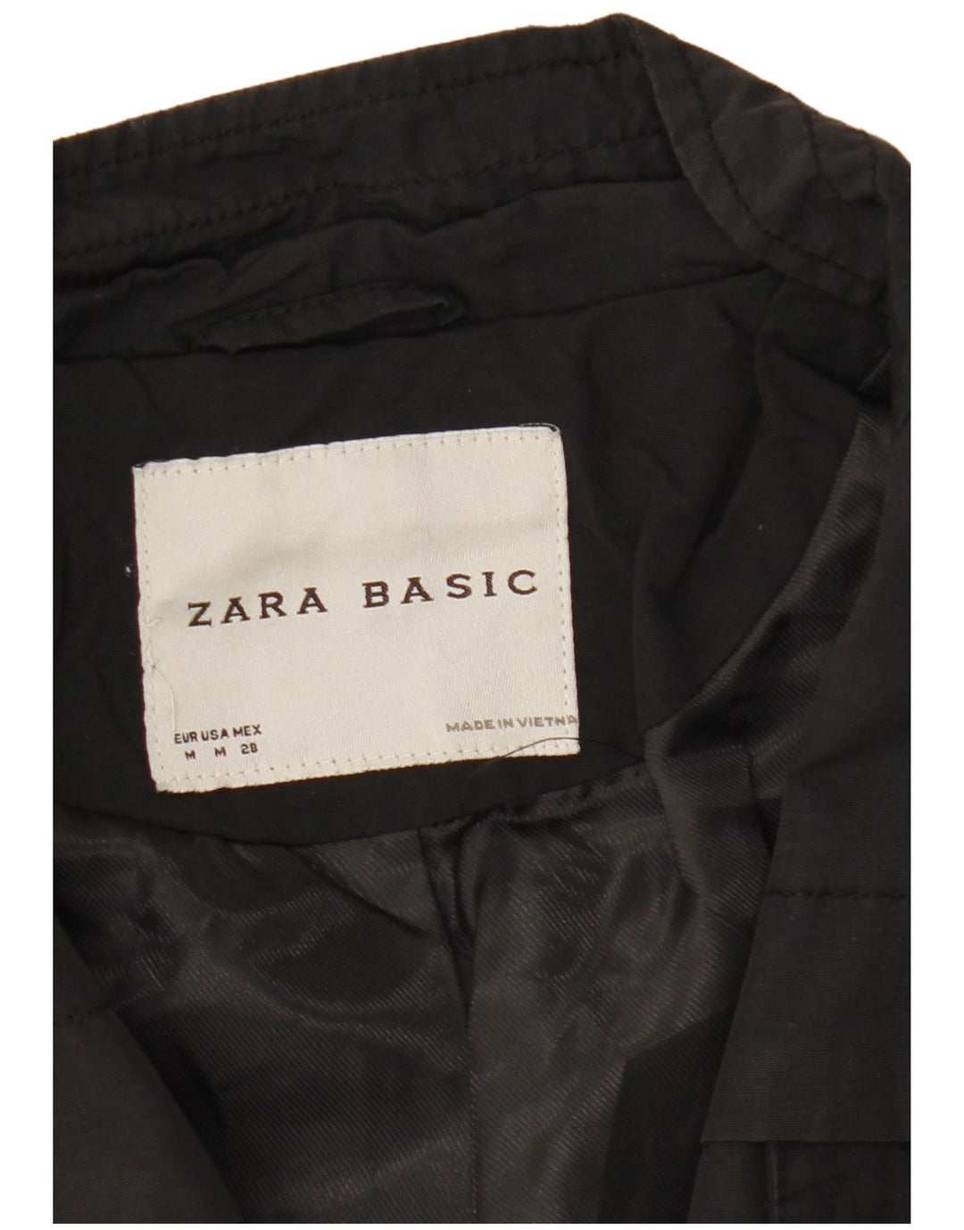 Zara Γυναικείο Military Jacket UK 12 Medium Black