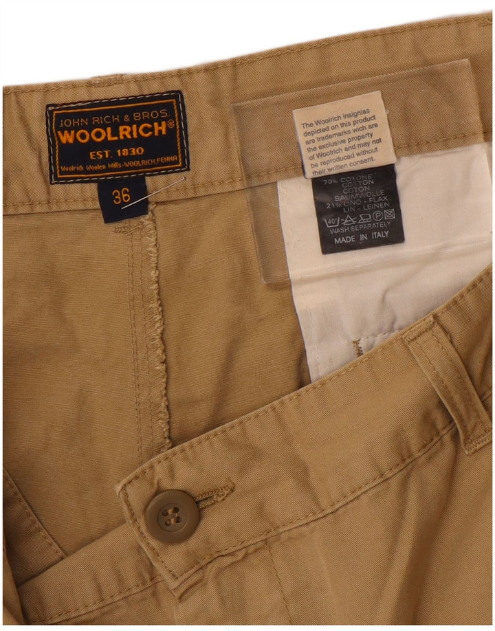 WOOLRICH Ανδρικό ίσιο παντελόνι Chino W36 L28 Μπεζ βαμβακερό